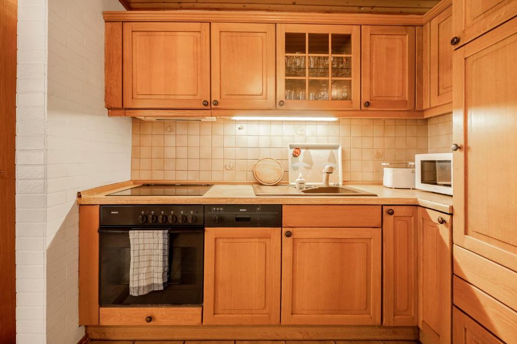Kuchyň nebo kuchyňský kout v ubytování Ferienhaus Eiffelperle