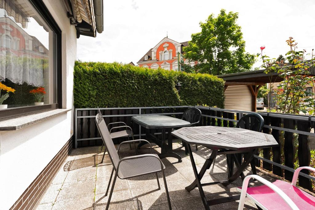 Balkón nebo terasa v ubytování Ferienhaus Eiffelperle