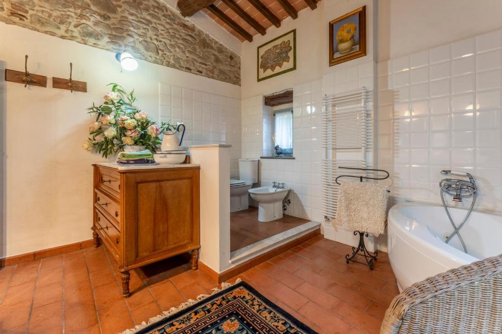 Koupelna v ubytování Mulino di Castelvecchio