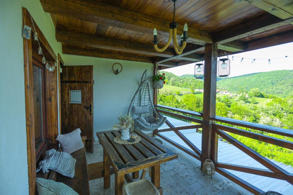 Balkón nebo terasa v ubytování Conacul Fruntea cu ceru