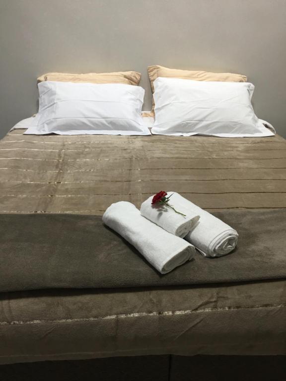 Llit o llits en una habitació de Pousada Lobo Guará