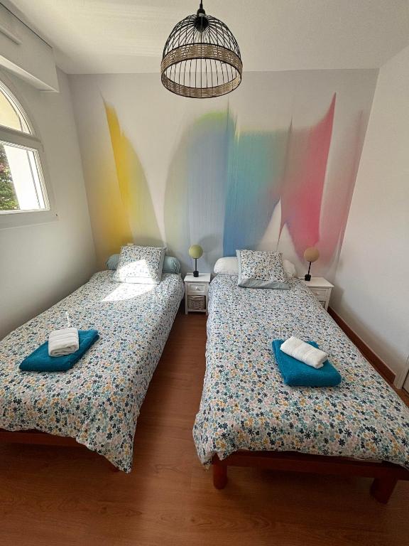 Postel nebo postele na pokoji v ubytování Grand et luxueux appartement lumineux 4 pers vue mer Wifi inclus