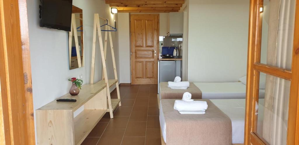 Kuchyň nebo kuchyňský kout v ubytování Apart-Hotel Llazari
