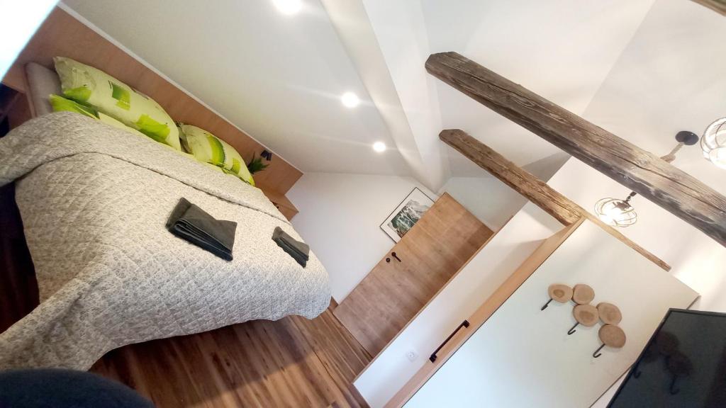 Kuchyň nebo kuchyňský kout v ubytování Apartma Rožle