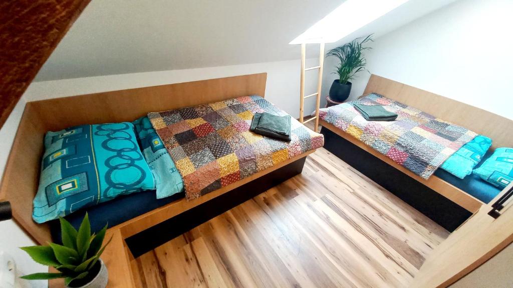 Postel nebo postele na pokoji v ubytování Apartma Rožle