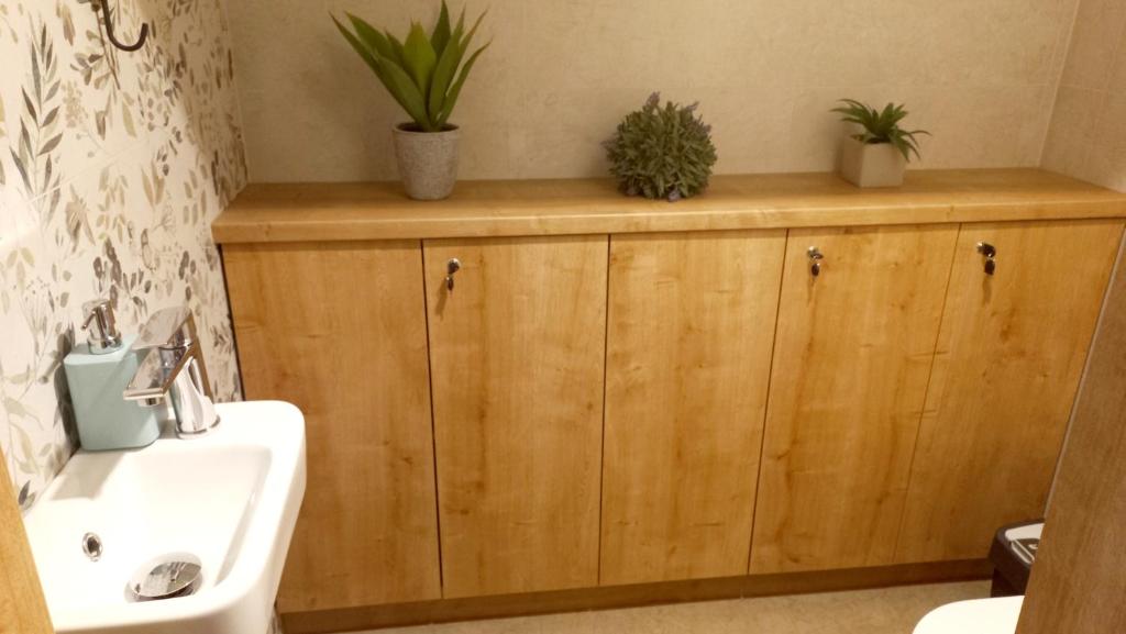 Koupelna v ubytování Apartma Rožle