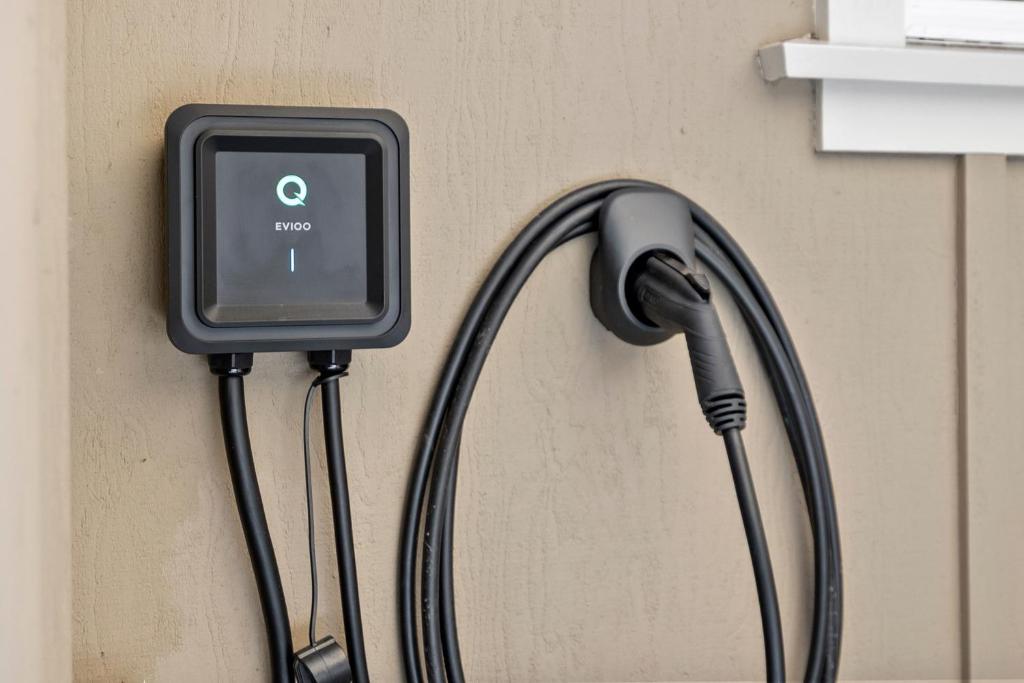 a headset hooked up to a wall at Redwood Oasis - Eco-luxury cabin with hot tub in the Santa Cruz Mountains in Ben Lomond