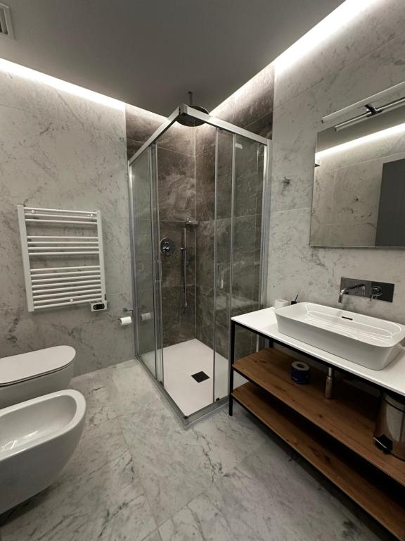 Koupelna v ubytování GRANDI 32 Boutique Residence