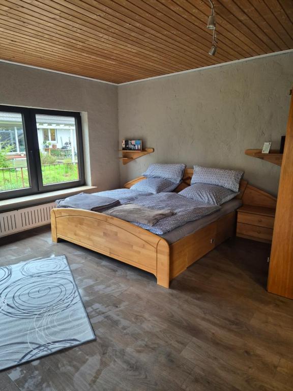 Postel nebo postele na pokoji v ubytování Klein aber fein