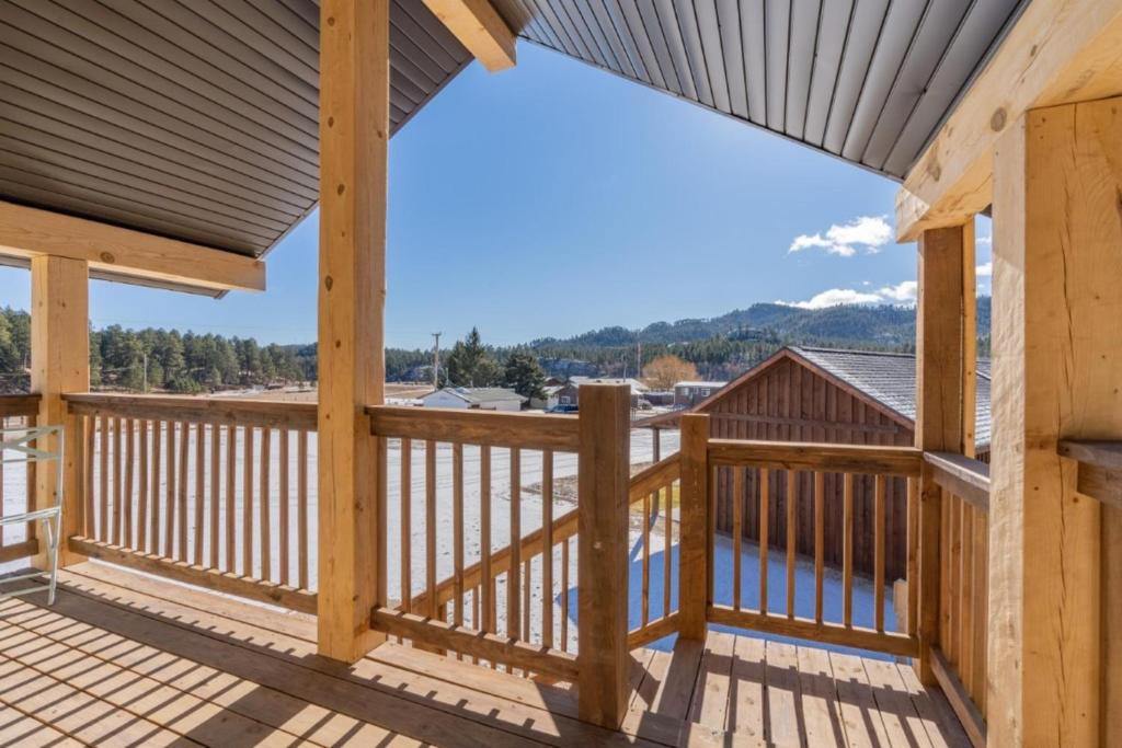 a view from the deck of a cabin with a view at Gold VC Custer`s Loft in Custer