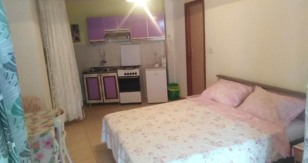 Kuchyň nebo kuchyňský kout v ubytování Apartmani Vesna