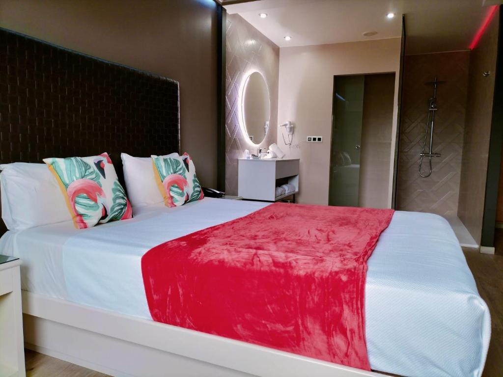 Postel nebo postele na pokoji v ubytování Motel Trebol