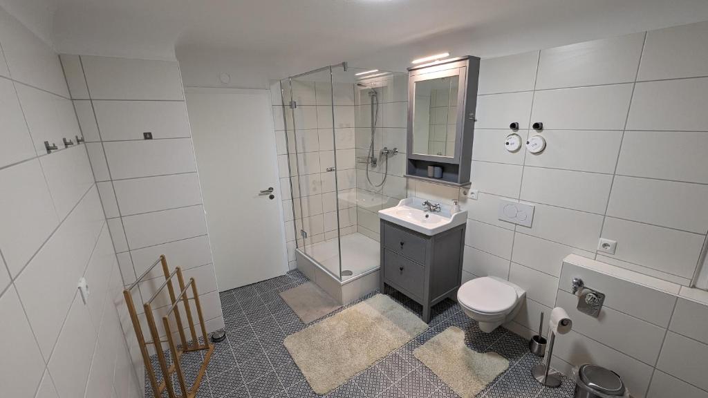 Koupelna v ubytování Ferienwohnung Michelskeller