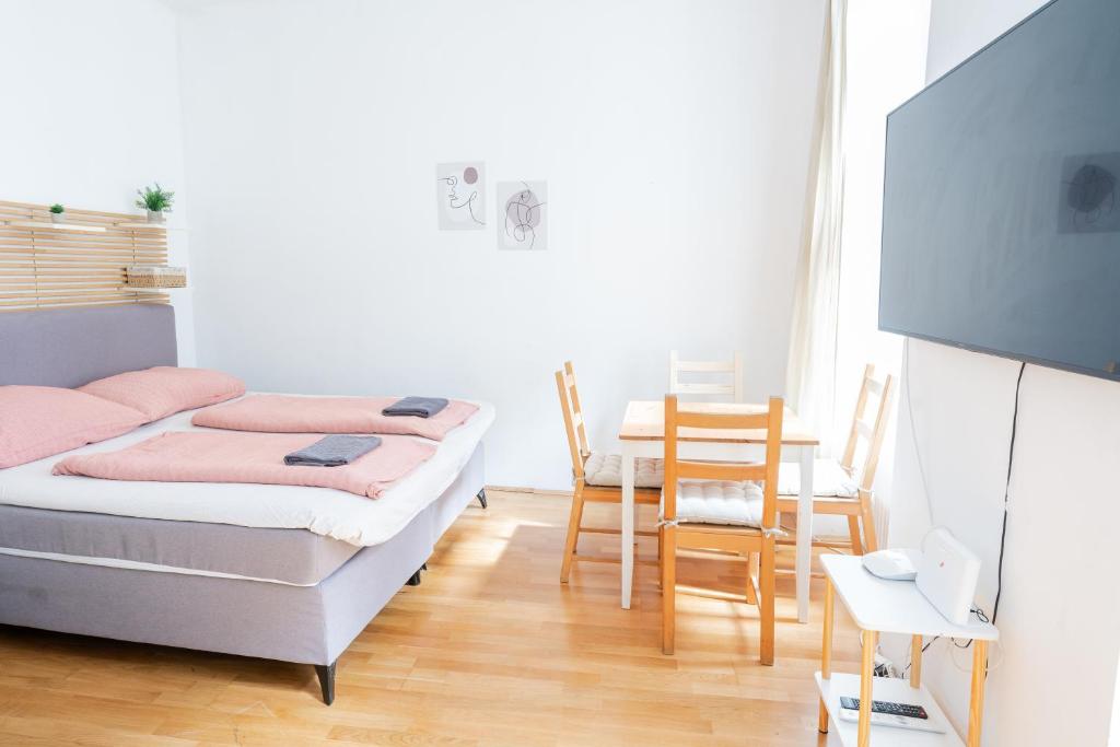 Katil atau katil-katil dalam bilik di Vienna City Apartment Erlachgasse