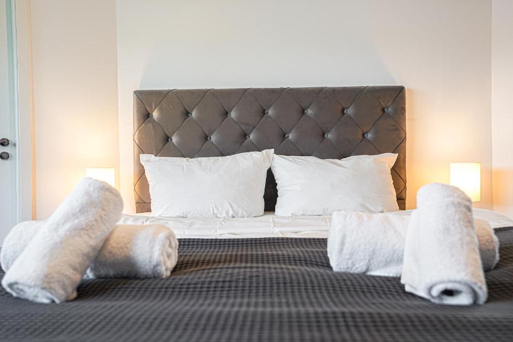 מיטה או מיטות בחדר ב-Apartment Köln