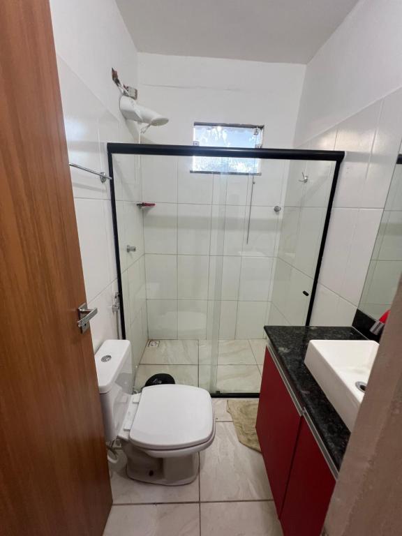 Koupelna v ubytování Apartamento próximo à praia e climatizado