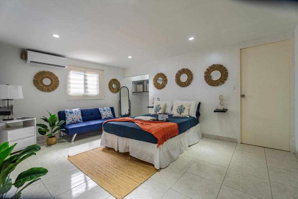 Postel nebo postele na pokoji v ubytování Love vacation rental aruba