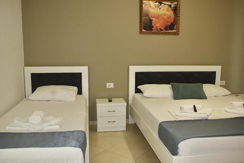 Postel nebo postele na pokoji v ubytování Villa Kreshta
