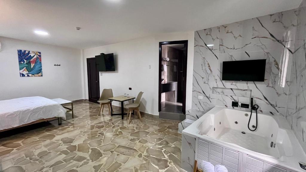 TV a/nebo společenská místnost v ubytování Hotel Varadero Internacional