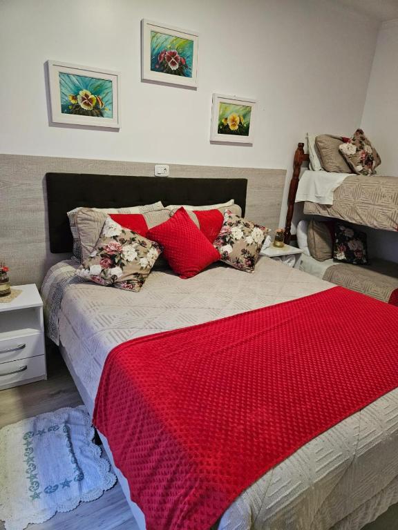 Postel nebo postele na pokoji v ubytování Pousada Lugama