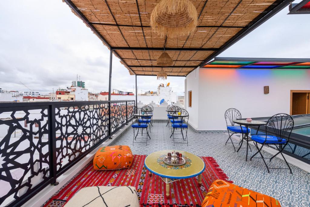 Balkón nebo terasa v ubytování Luxurious Riad Center Rabat Dar Al Jeld