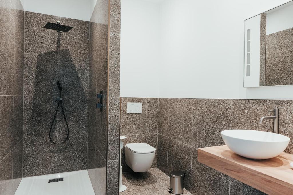 Koupelna v ubytování Hotel Casino Elite