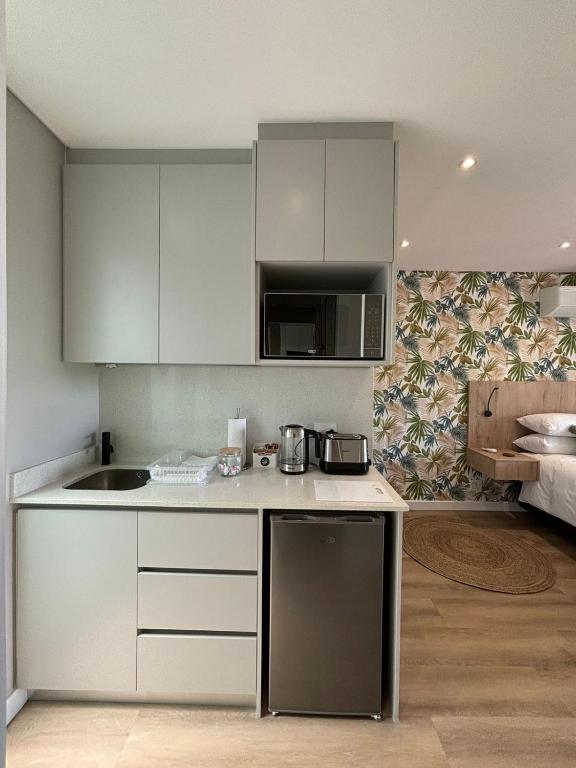 Kuchyň nebo kuchyňský kout v ubytování Swanemeer Apartments
