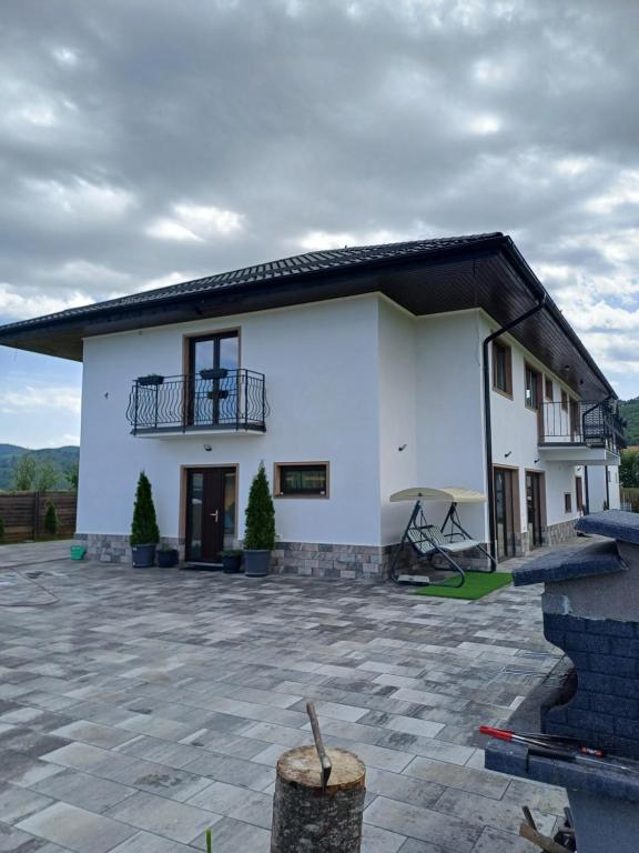 Bygningen som feriehuset ligger i