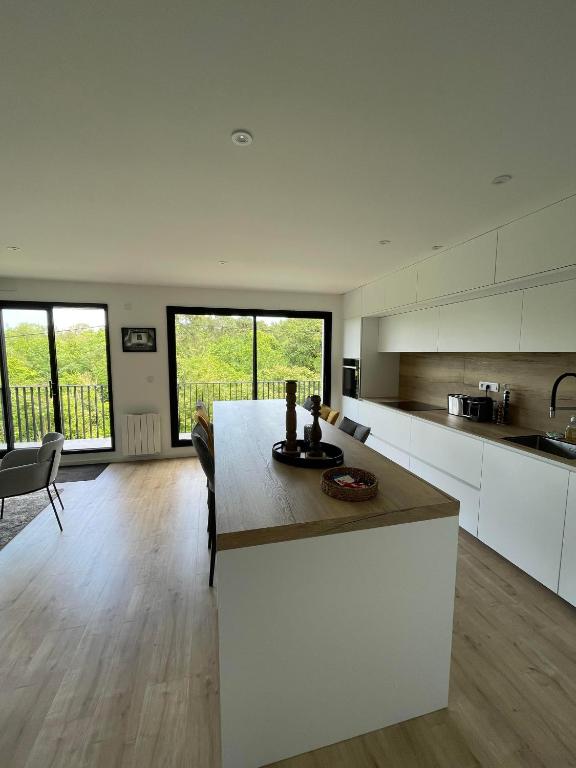 Kuchyň nebo kuchyňský kout v ubytování Superbe appartement avec vue sur la foret du Touquet Résidence les Dunes