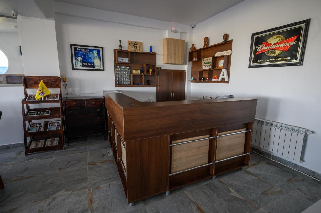 Kuchyň nebo kuchyňský kout v ubytování Hotel Austin Ov