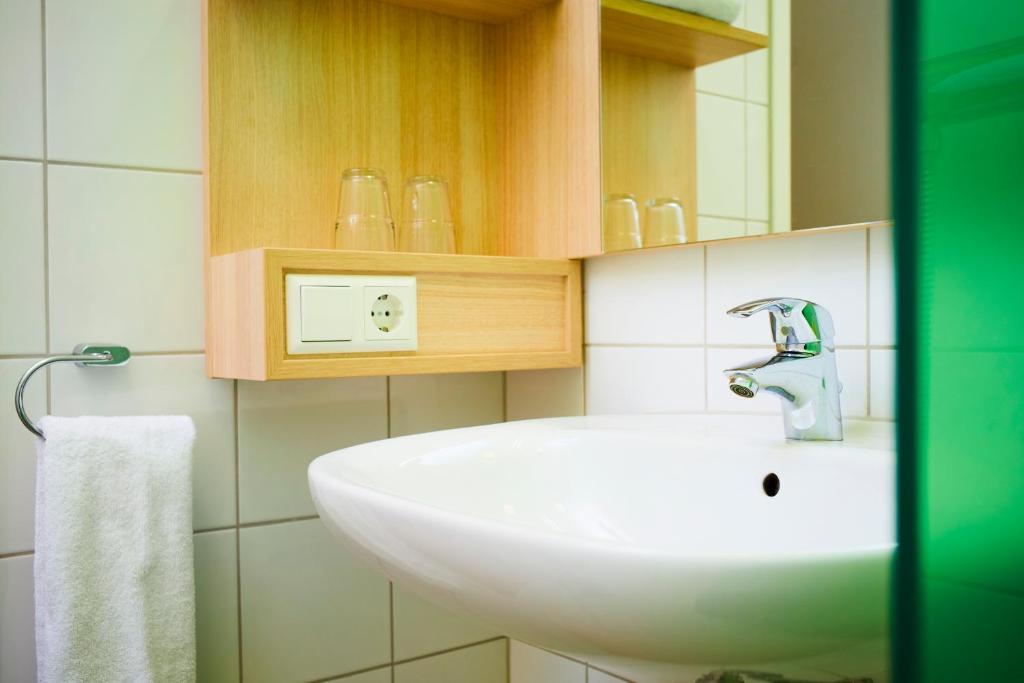 Koupelna v ubytování Gästehaus im LWH
