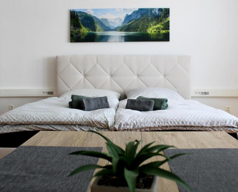 Postel nebo postele na pokoji v ubytování Apartmán Stummerova