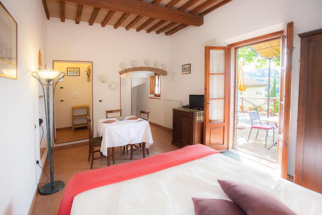 Telewizja i/lub zestaw kina domowego w obiekcie Garden Relais Le Fontanelle