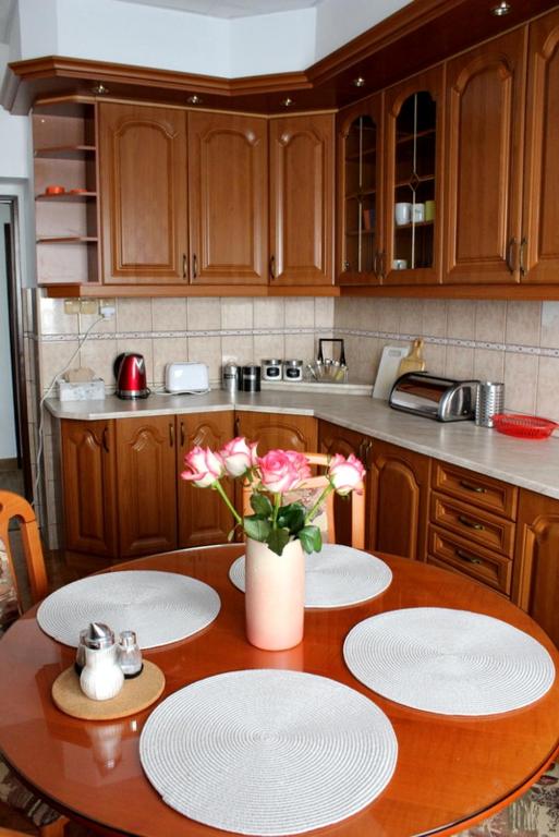 Kuchyň nebo kuchyňský kout v ubytování Apartmanový dom Stummerova
