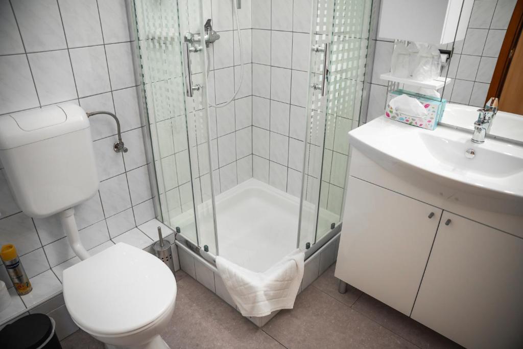 Koupelna v ubytování Hotel Bolero