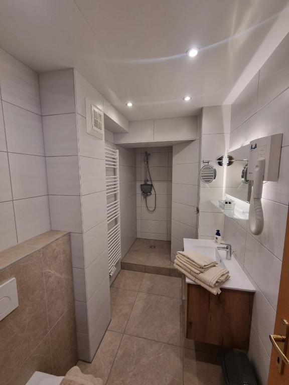 Koupelna v ubytování Hotel Gletschermühle