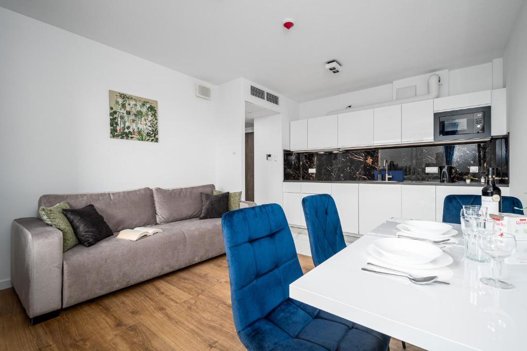 Kuchyň nebo kuchyňský kout v ubytování Warsaw Modern Stay