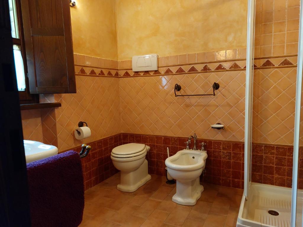 Koupelna v ubytování B&B Fonte Fresca