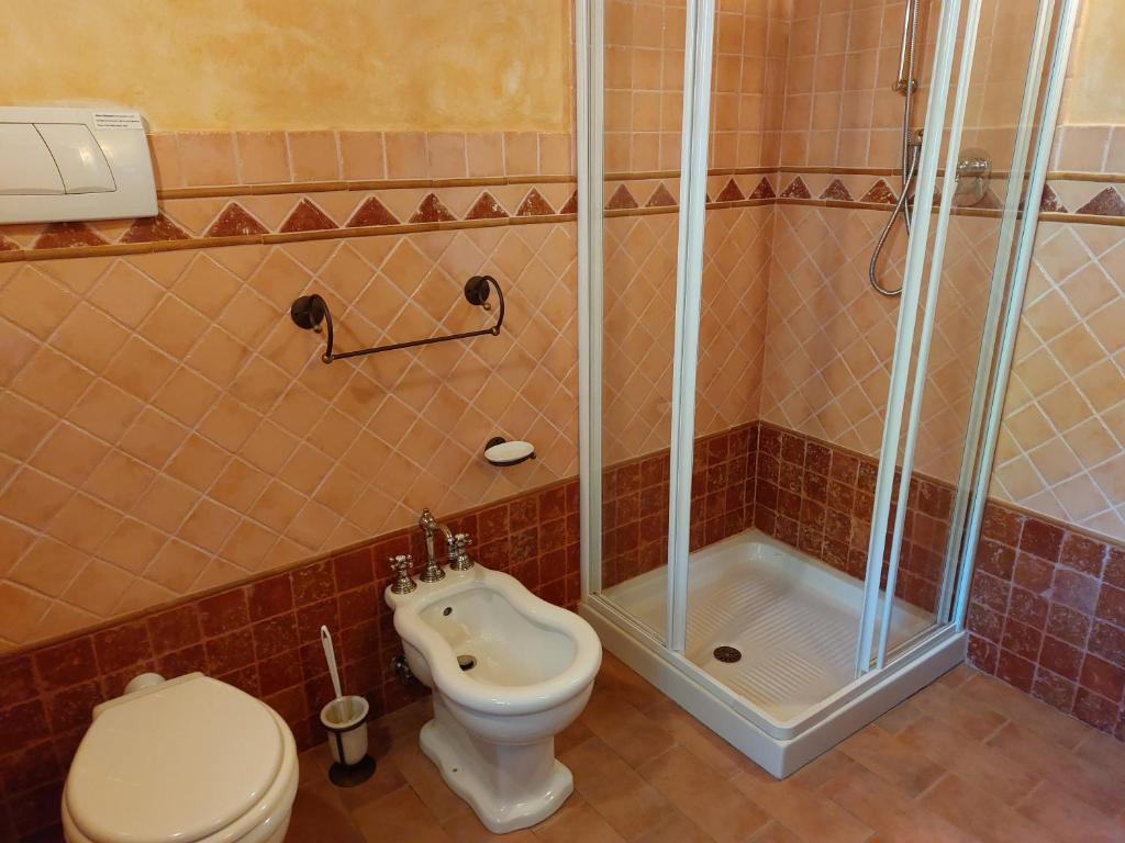 Koupelna v ubytování B&B Fonte Fresca
