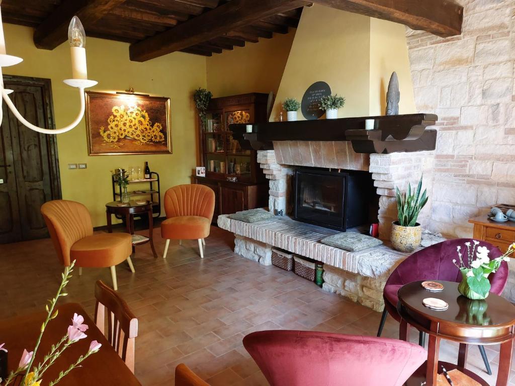 Posezení v ubytování B&B Fonte Fresca