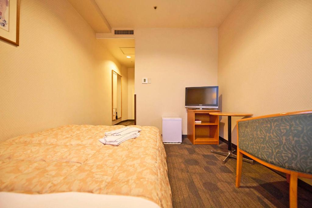 TV a/nebo společenská místnost v ubytování Ageo Tobu Hotel