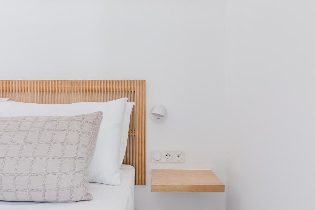 Postel nebo postele na pokoji v ubytování Melora Villas Paros