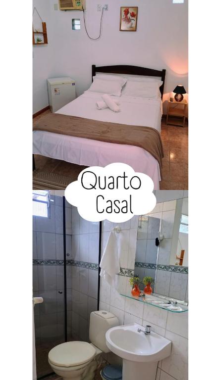 Postel nebo postele na pokoji v ubytování Pousada Canto de Guarajuba