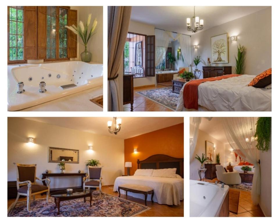 Postel nebo postele na pokoji v ubytování Hacienda La Moreda Hotel Boutique & Spa