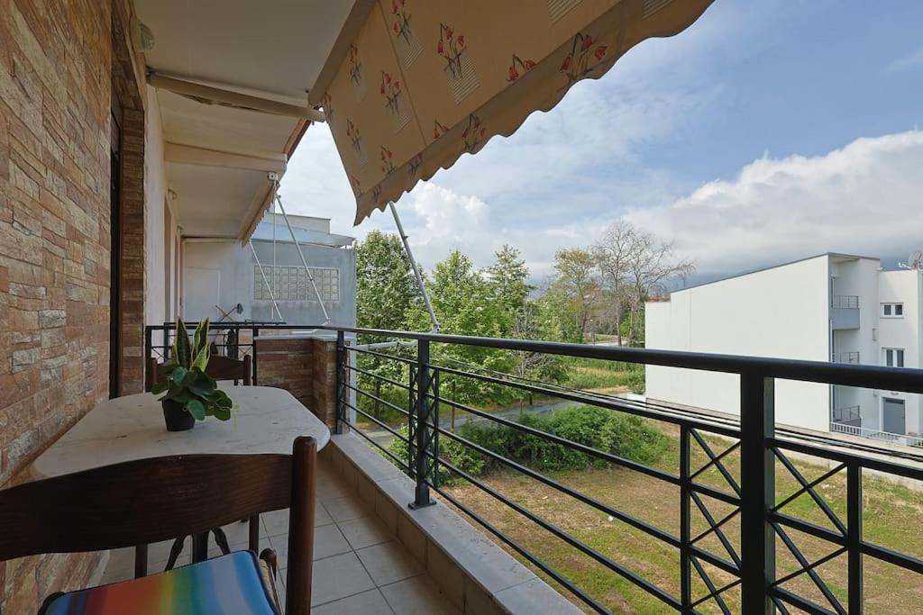Balkón nebo terasa v ubytování Zeusplace Leptokarya Seaside Apartment