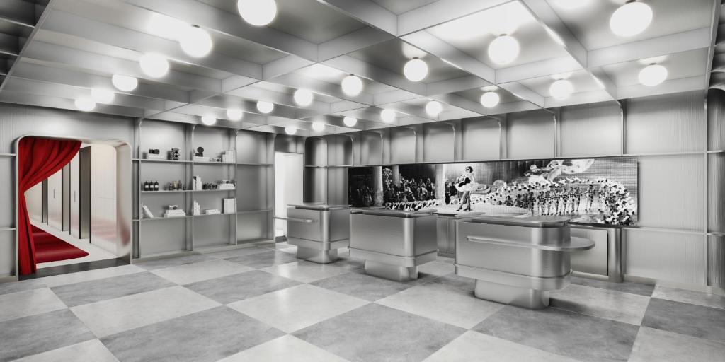 una foto en blanco y negro de un vestidor en Revery Toronto Downtown, Curio Collection by Hilton, en Toronto