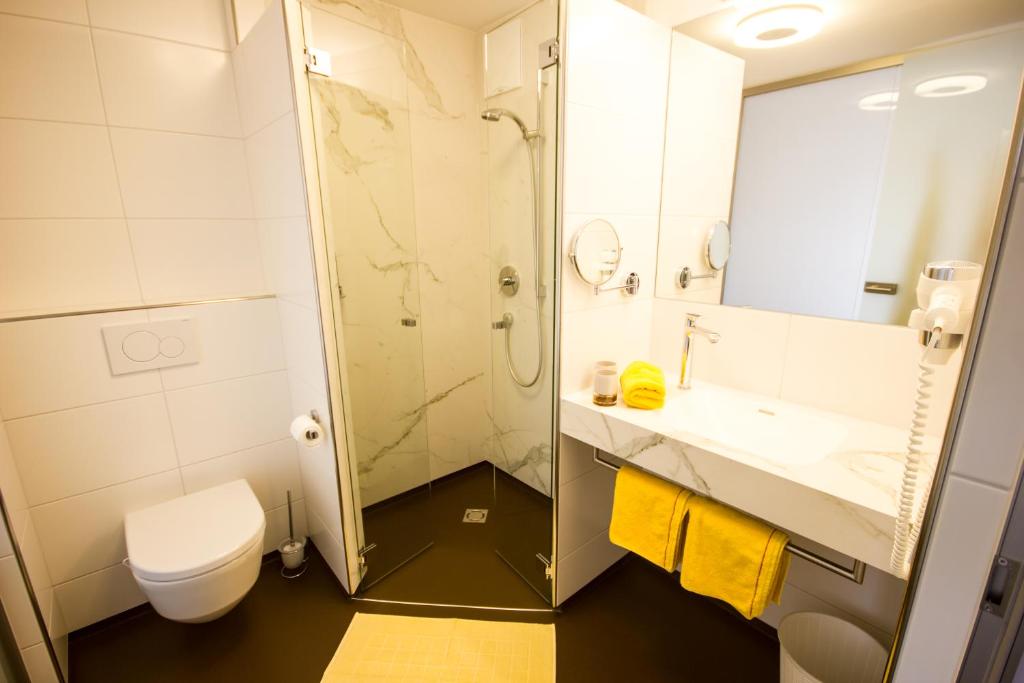 Koupelna v ubytování Gästehaus Stabauer