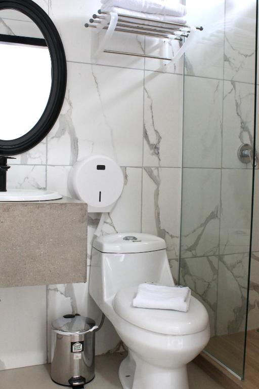 Koupelna v ubytování Hotel Presidente Internacional