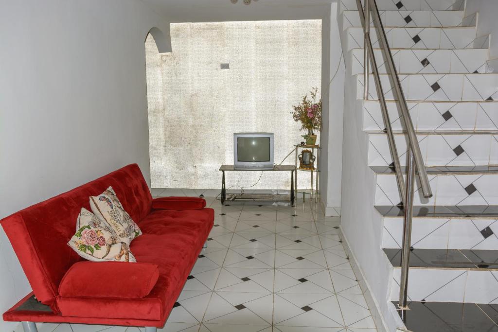 Posezení v ubytování Casa/cabaña de montaña con ambiente fresco