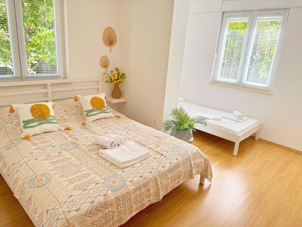 Posteľ alebo postele v izbe v ubytovaní Villa in Seget